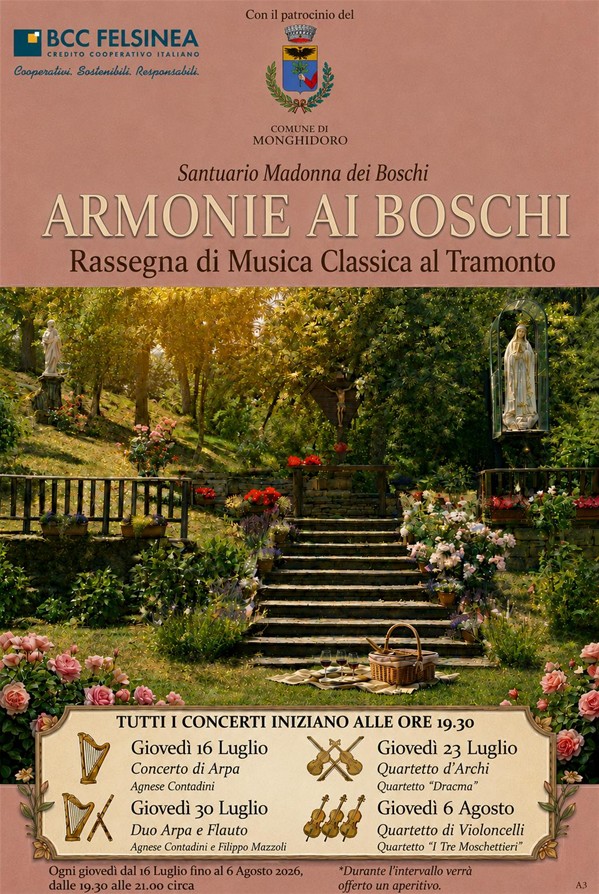 Rassegna di Musica Classica al Santuario della Madonna dei Boschi